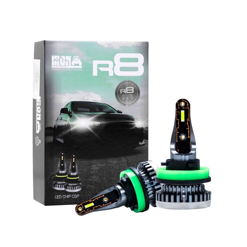 GENERICO - Kit Foco Led R8 H11 Iron Super Compacto Sin Cooler Chip CSP