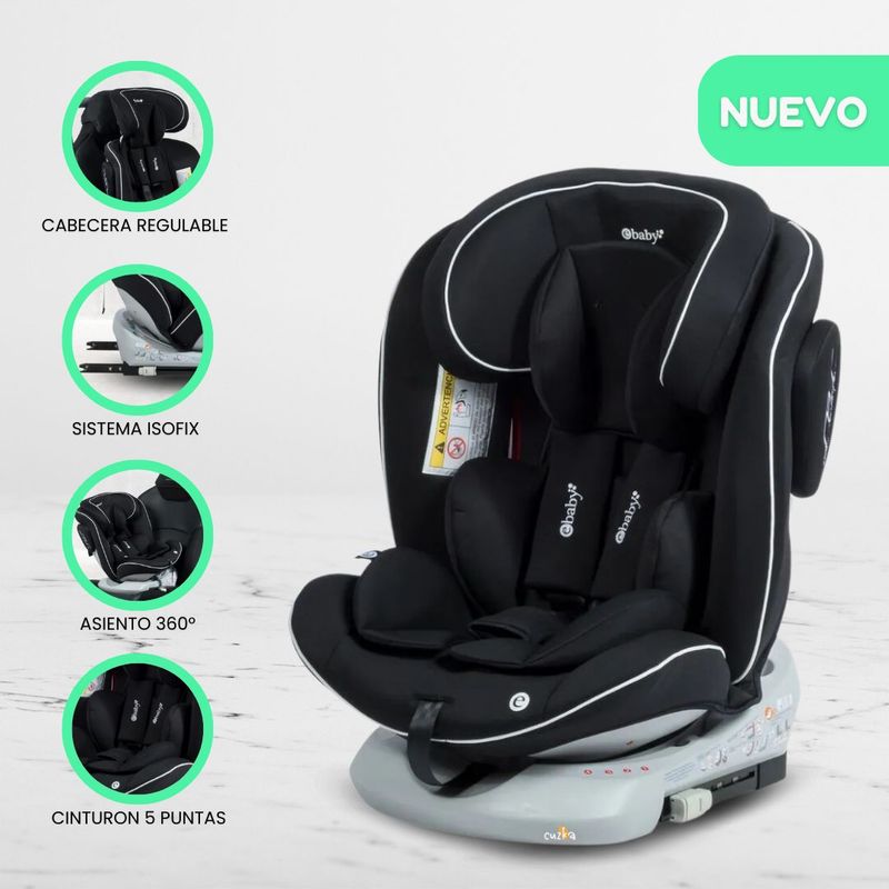 EBABY - Silla de Auto para Bebés «RONA» Black
