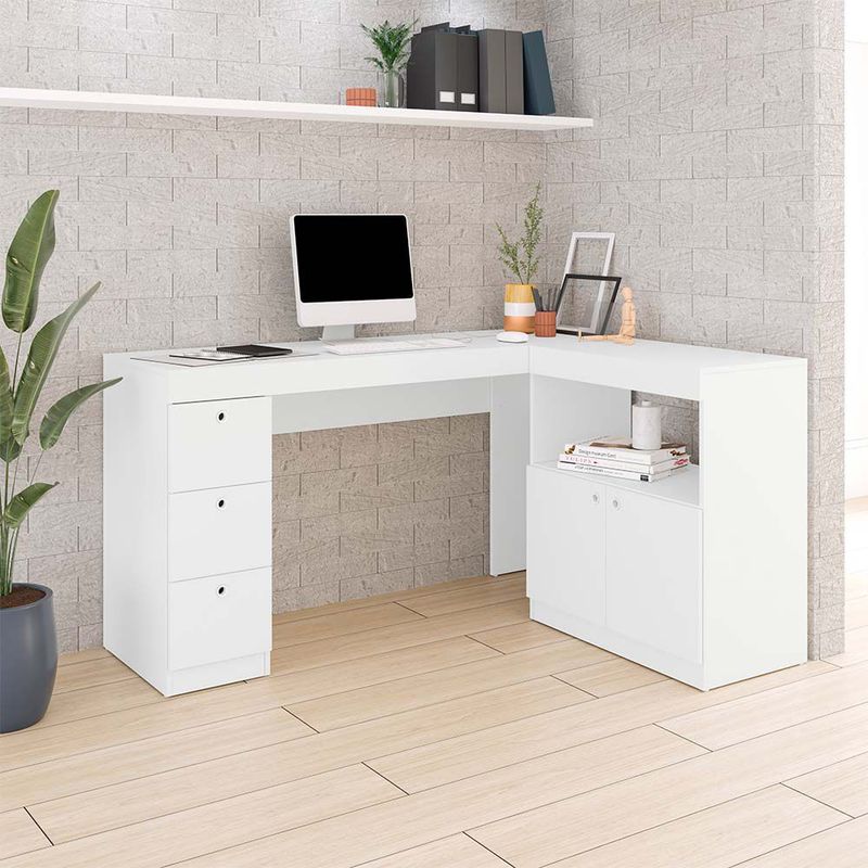 BRV MOVEIS - Escritorio Larisa 80x150x114cm Blanco
