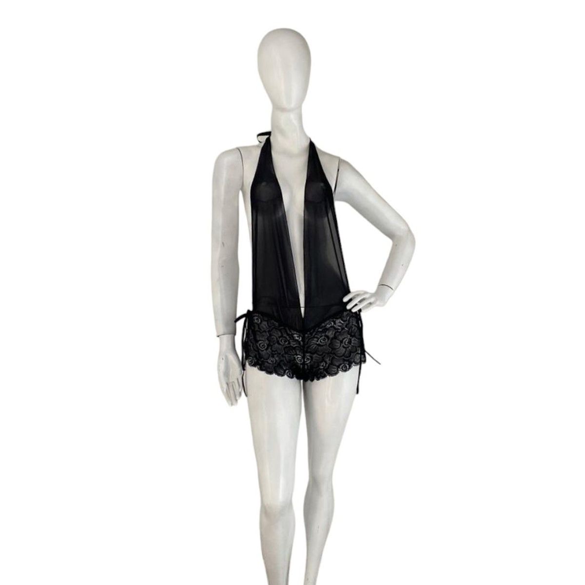 GENERICO - LENCERIA EXCLUSIVA Sexy Malla de Encaje Floral Transparente