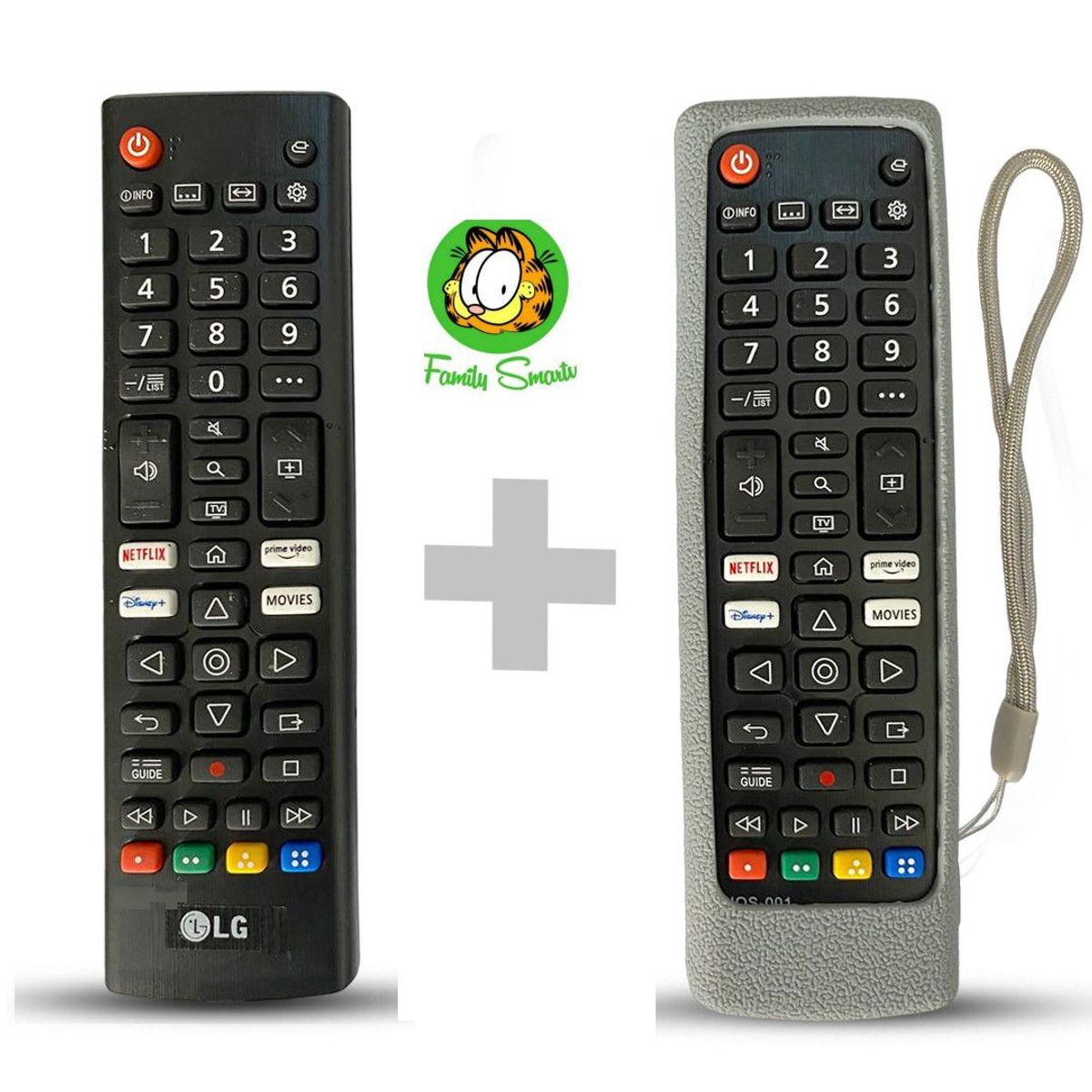 UNIVERSAL - Control Remoto LG Smart con tecla Disney  Funda Plomo