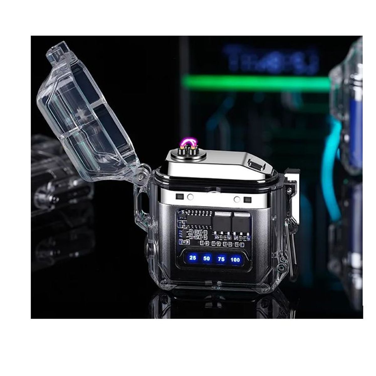 GENERICO - Encendedor eléctrico con limterna recargable