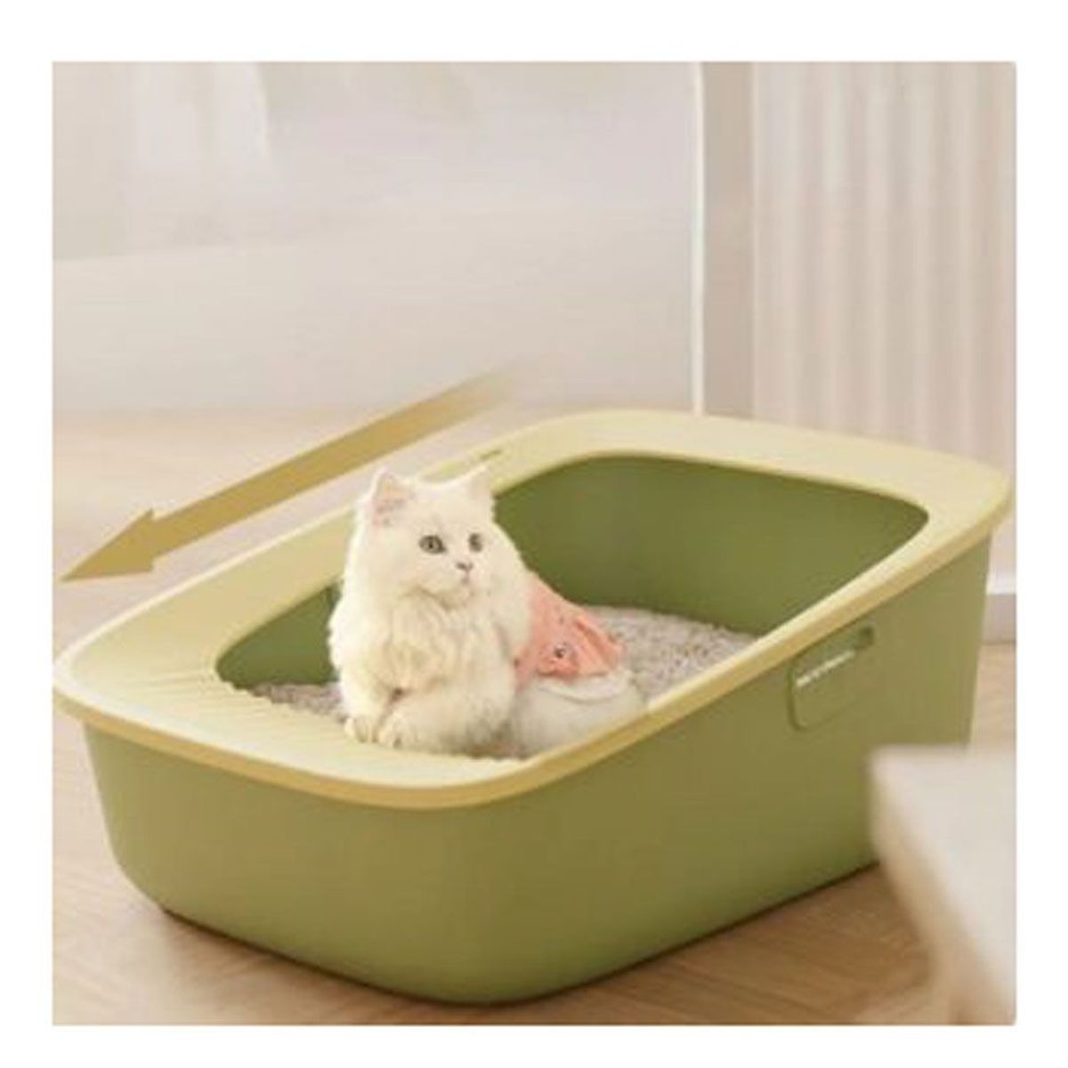 CAT OH - Arenero para Gatos Semi cerrado Verde