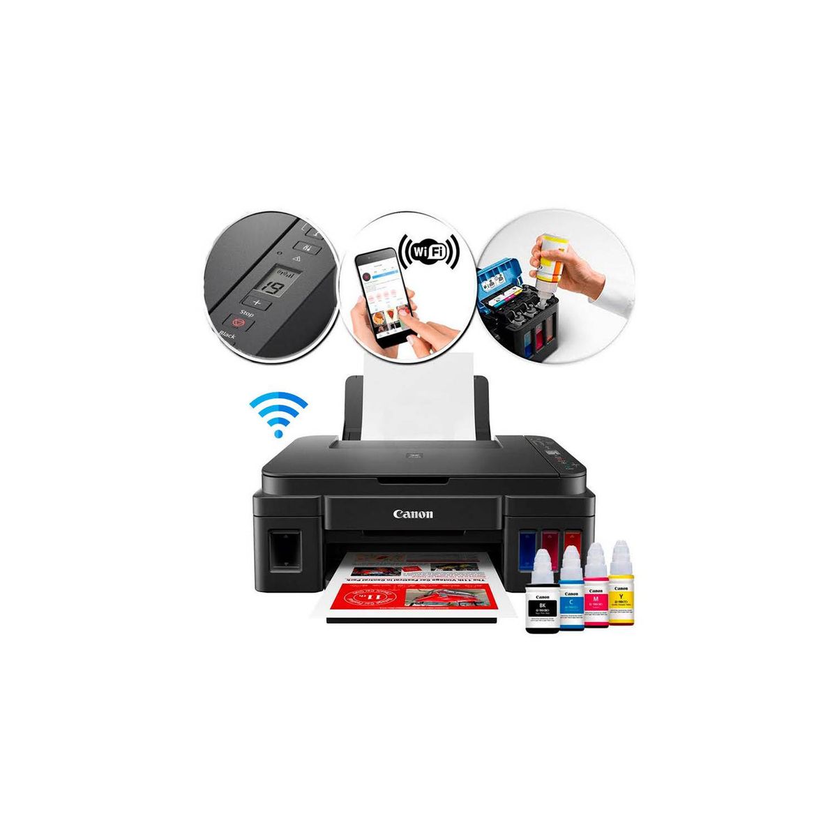 CANON - Impresora Canon G3110 Multifuncional Wifi Inyección A Tinta