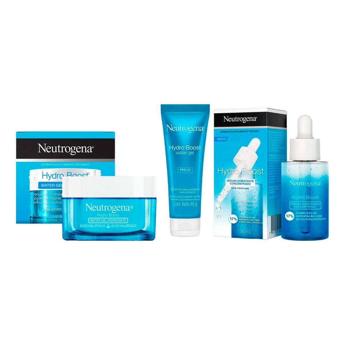 NEUTROGENA - Hydro Boost Combo Trío Facial Serum + Hidratante Neutrogena