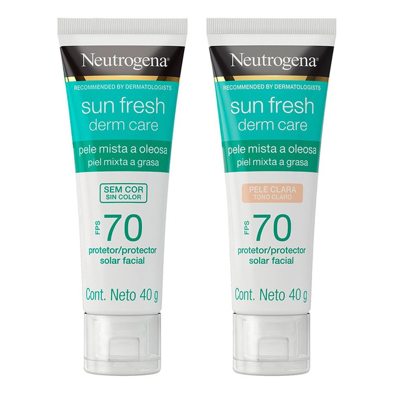 NEUTROGENA - Derm Care Combo Bloqueador Piel Clara + Sin Color Neutrogena