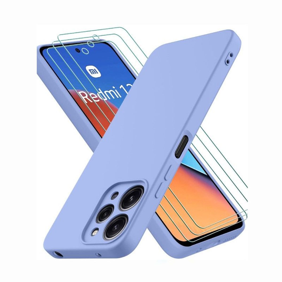 CASE - Case Silicona Para Xiaomi Redmi 12 4G - Celeste