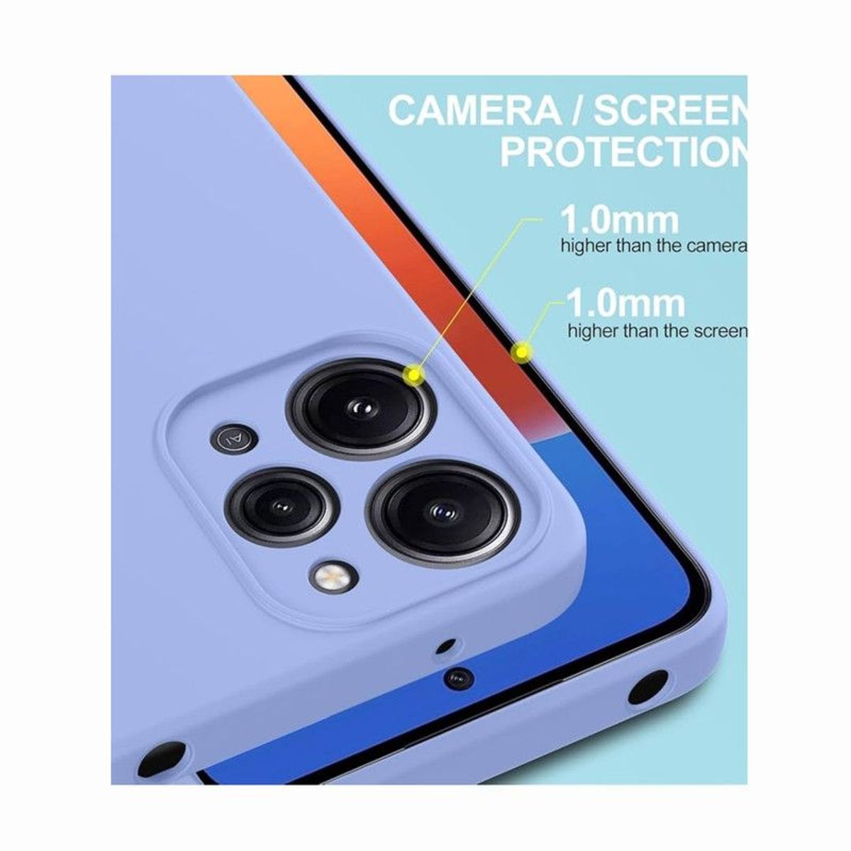 CASE - Case Silicona Para Xiaomi Redmi 12 4G - Celeste