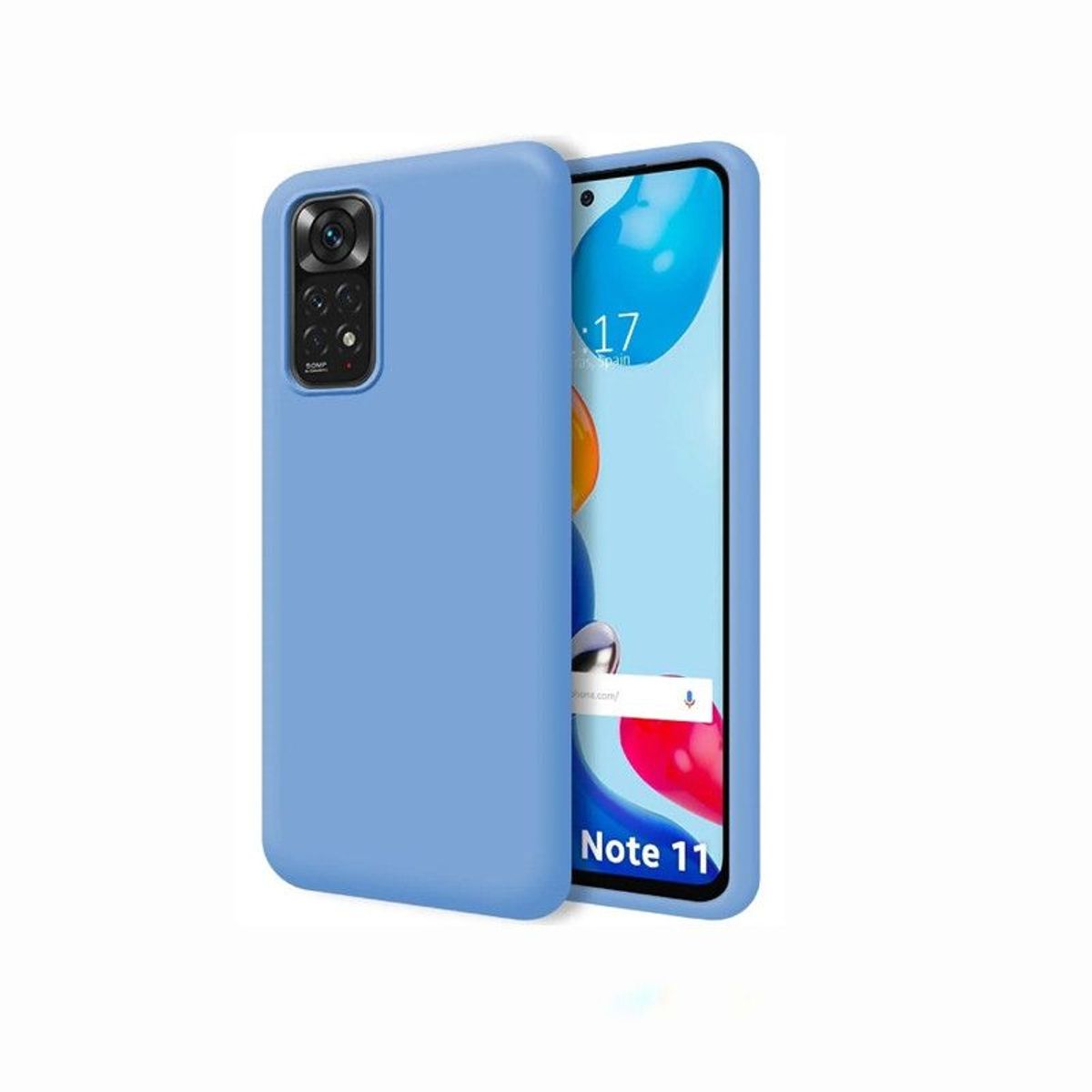 CASE - Case Silicona Para Xiaomi Redmi Note 11 4G - Celeste