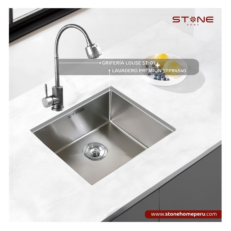 STONE - COMBO LAVADERO PREMIUM STPR4540 + LOUISE ST-01  CON ESCURRIDOR