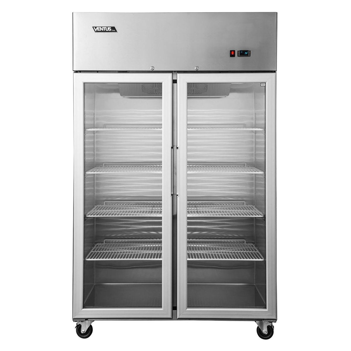 VENTUS - Refrigerador Industrial  Acero Inox de 2 puertas de vidrio de 900 litros Ventus VR2PS-1000V