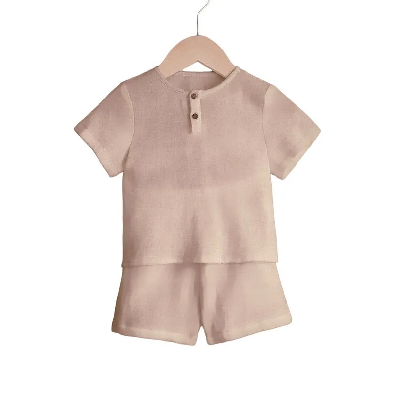 GENERICO - Conjunto polo y short lino niño