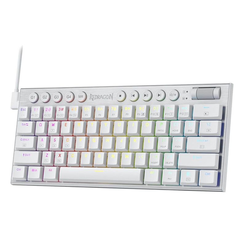 REDRAGON - Redragon - Teclado Horus Mini K632 60 Wired Switch Red - Blanco