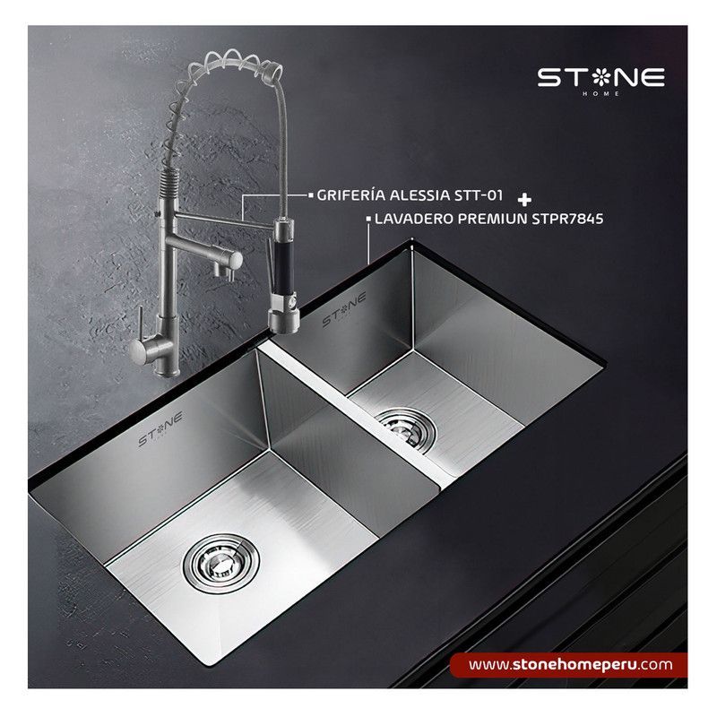 STONE - COMBO LAVADERO PREMIUM STPR7845  ALESSIA STT-01 CON ESCURRIDOR