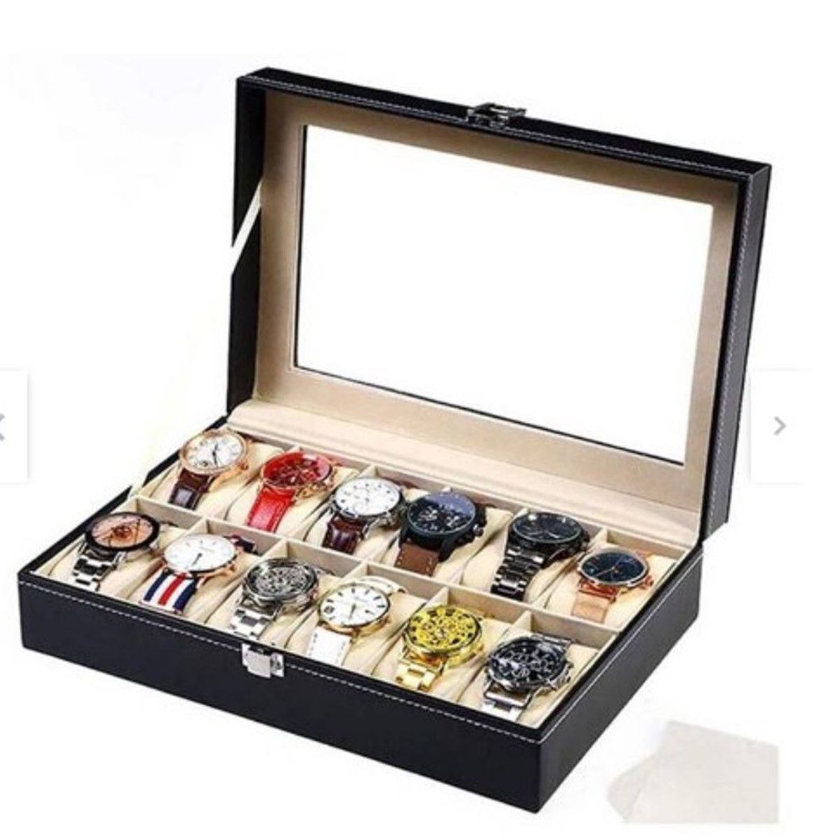 GENERICO - Porta Relojes Pulseras de Lujo Elegante 12 Espacios