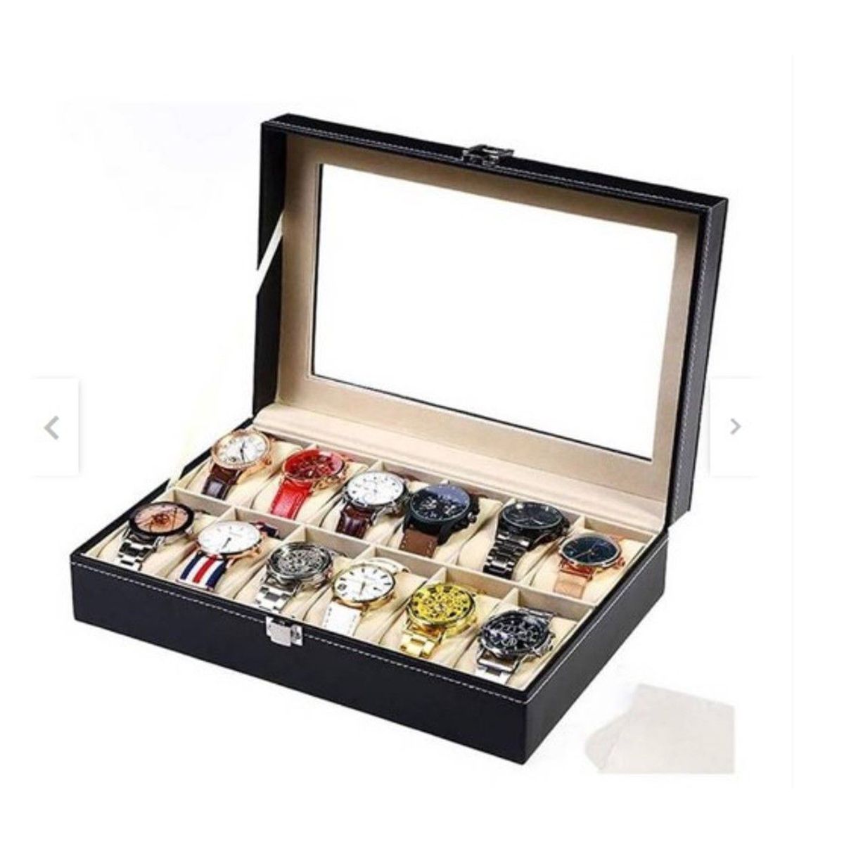 GENERICO - Porta Relojes Pulseras de Lujo Elegante 12 Espacios