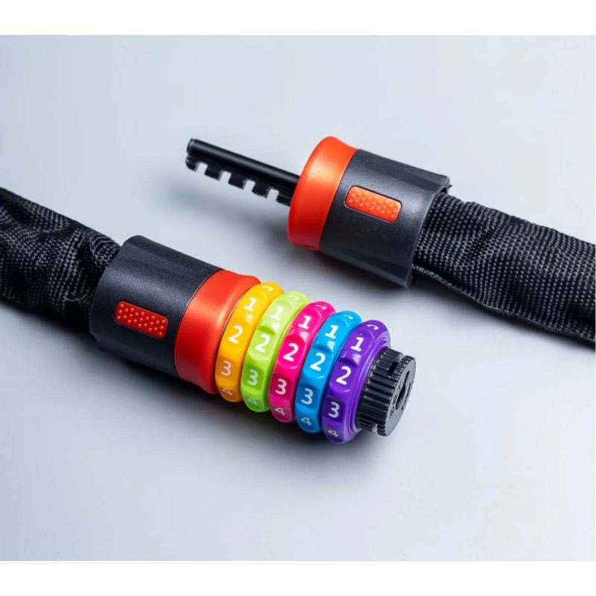 ITELSISTEM - Cadena Anti robo Candado bicicleta Moto Scooter Rainbow Lock