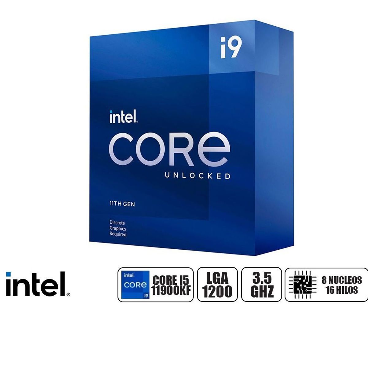 INTEL - Procesador Intel Core i9 11900KF 3.5 GHz-5.3 GHz 16MB Cache LGA1200