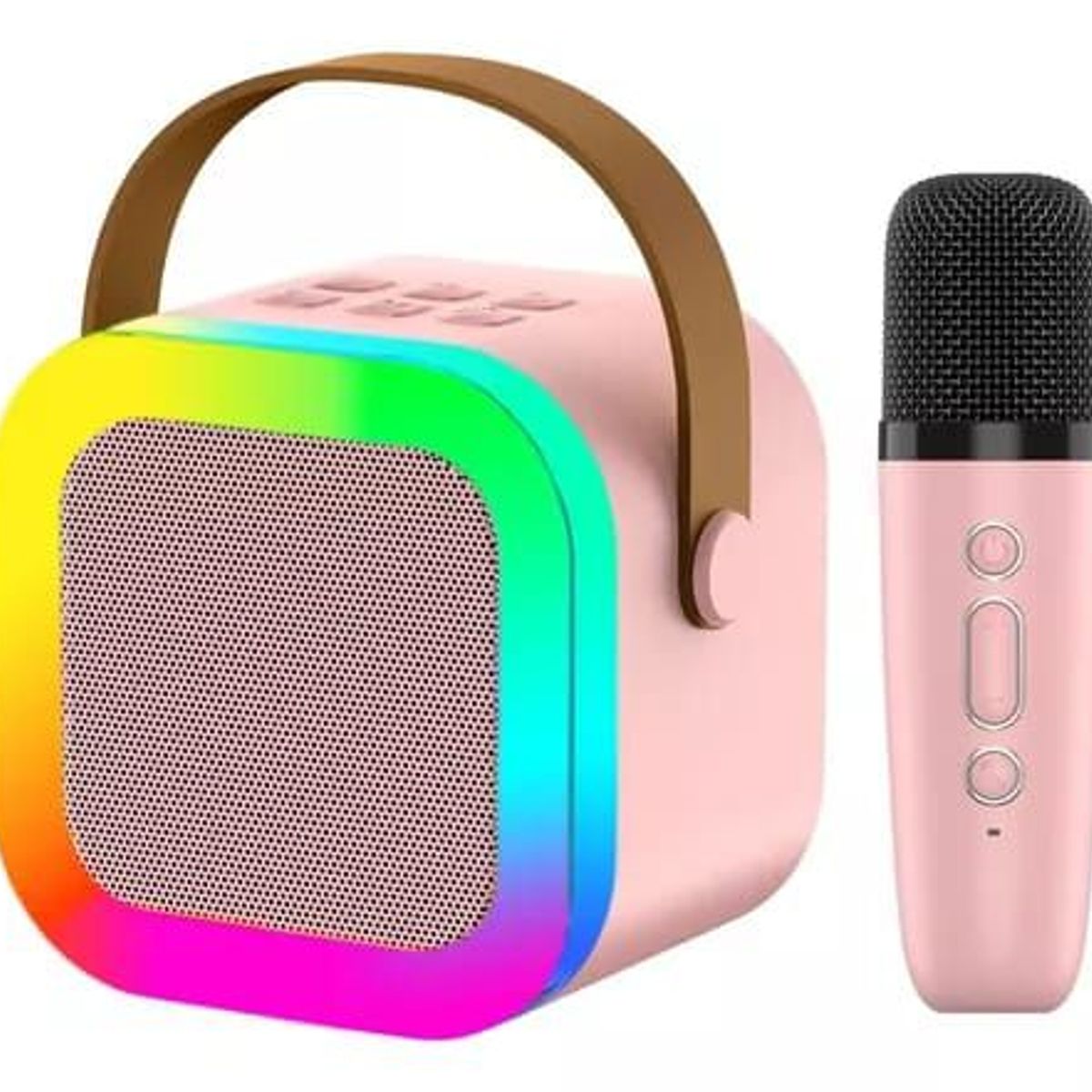 ITELSISTEM - Parlante Karaoke  Microfono inalambrico alta Potencia Portatil Pink