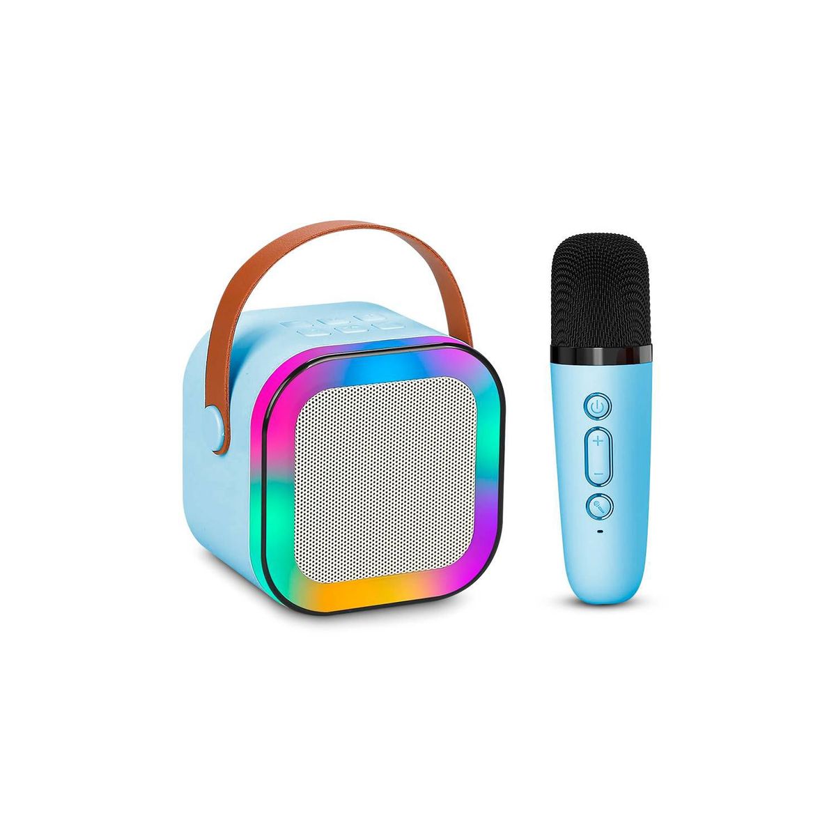 ITELSISTEM - Parlante Karaoke  Microfono inalambrico alta Potencia Portatil Celeste