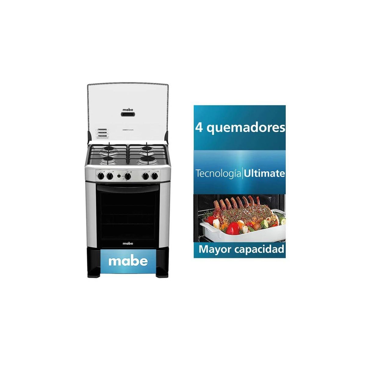 MABE - Cocina de Pie Mabe CMP6014AG0 4 Quemadores Grafito
