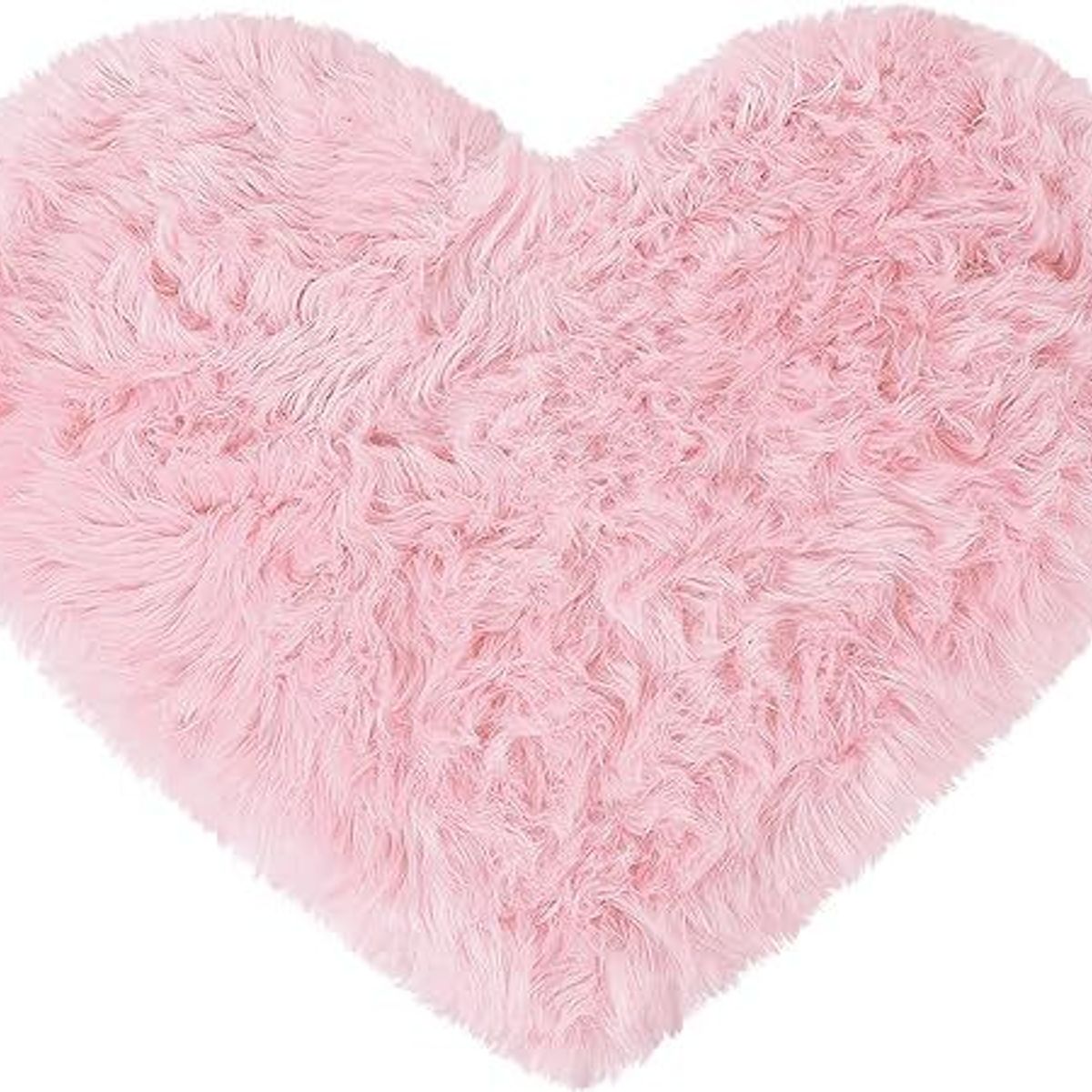 GENERICO - BAJADA DE CAMA CORAZON 100X100CM ROSADO