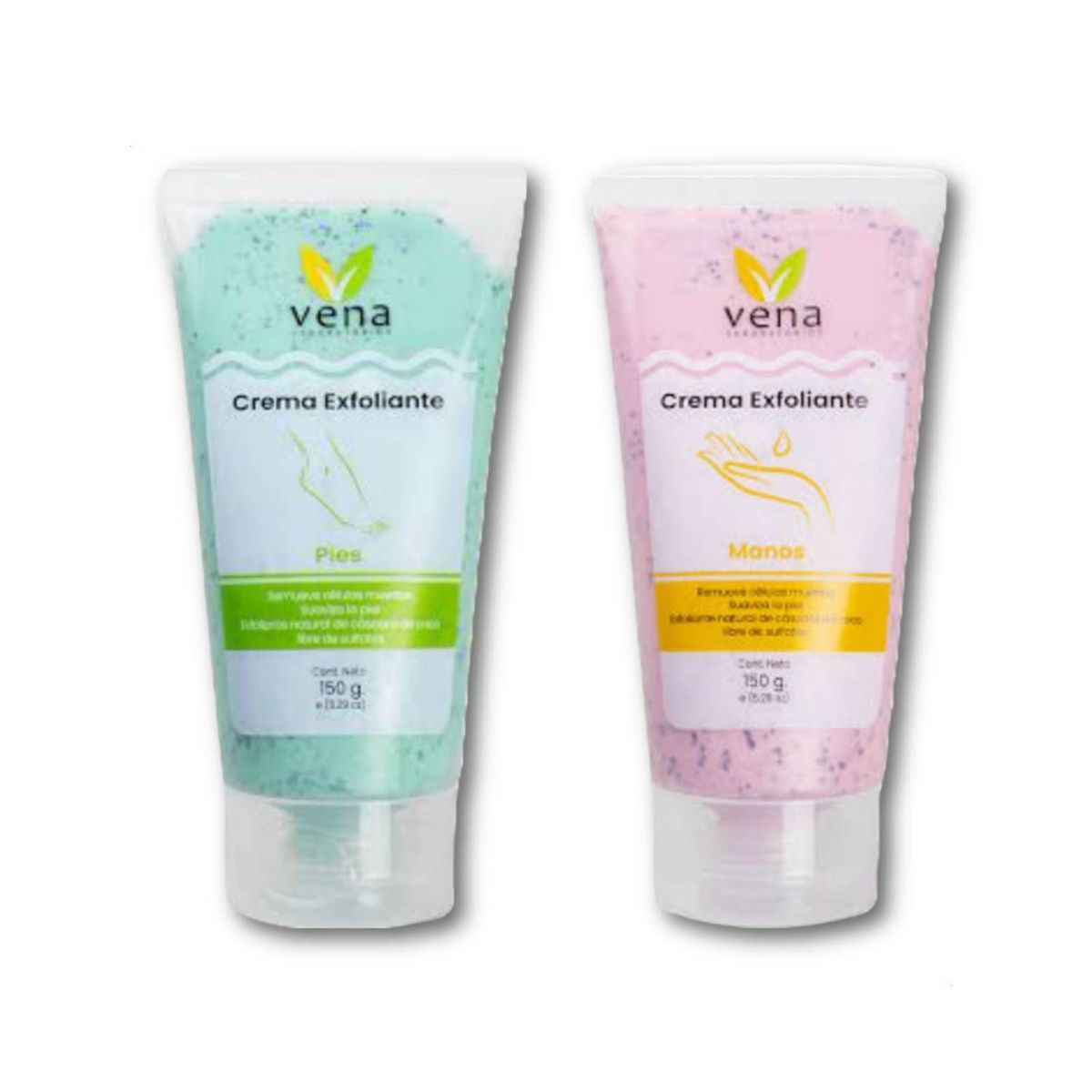 BIOAQUA - PACK Crema Exfoliante para Pies y Exfoliante para Manos VENA