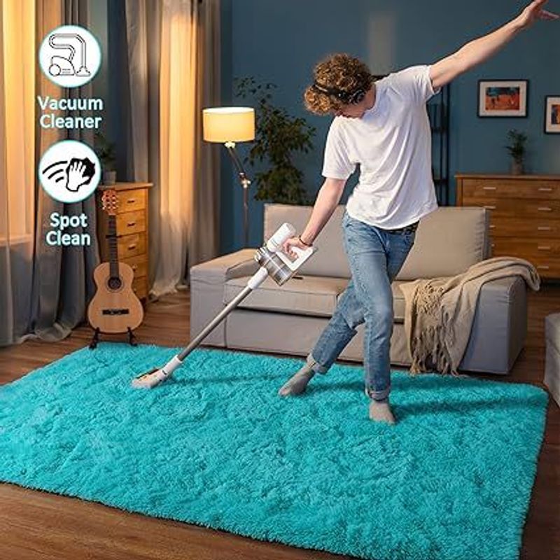 GENERICO - BAJADA DE CAMA RECTAGULAR 100X160CM VERDE AGUA