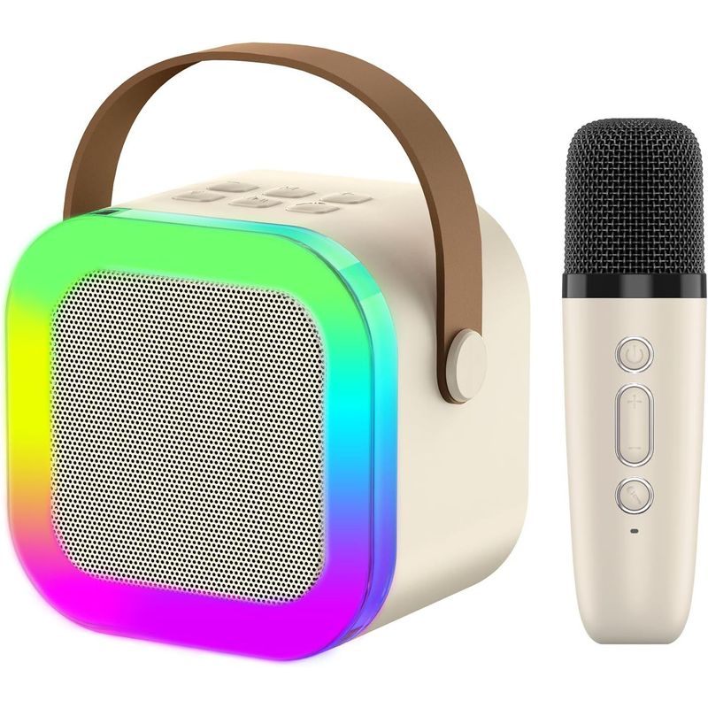 ITELSISTEM - Parlante Karaoke  Microfono inalambrico alta Potencia Portatil Beis