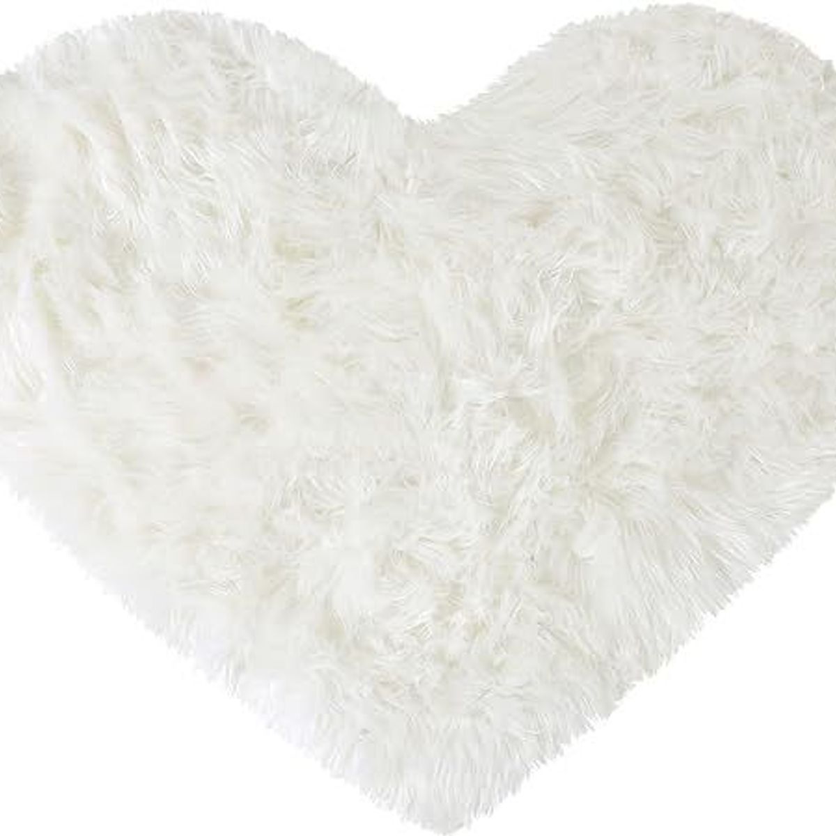 GENERICO - BAJADA DE CAMA CORAZON 100X100CM BLANCO