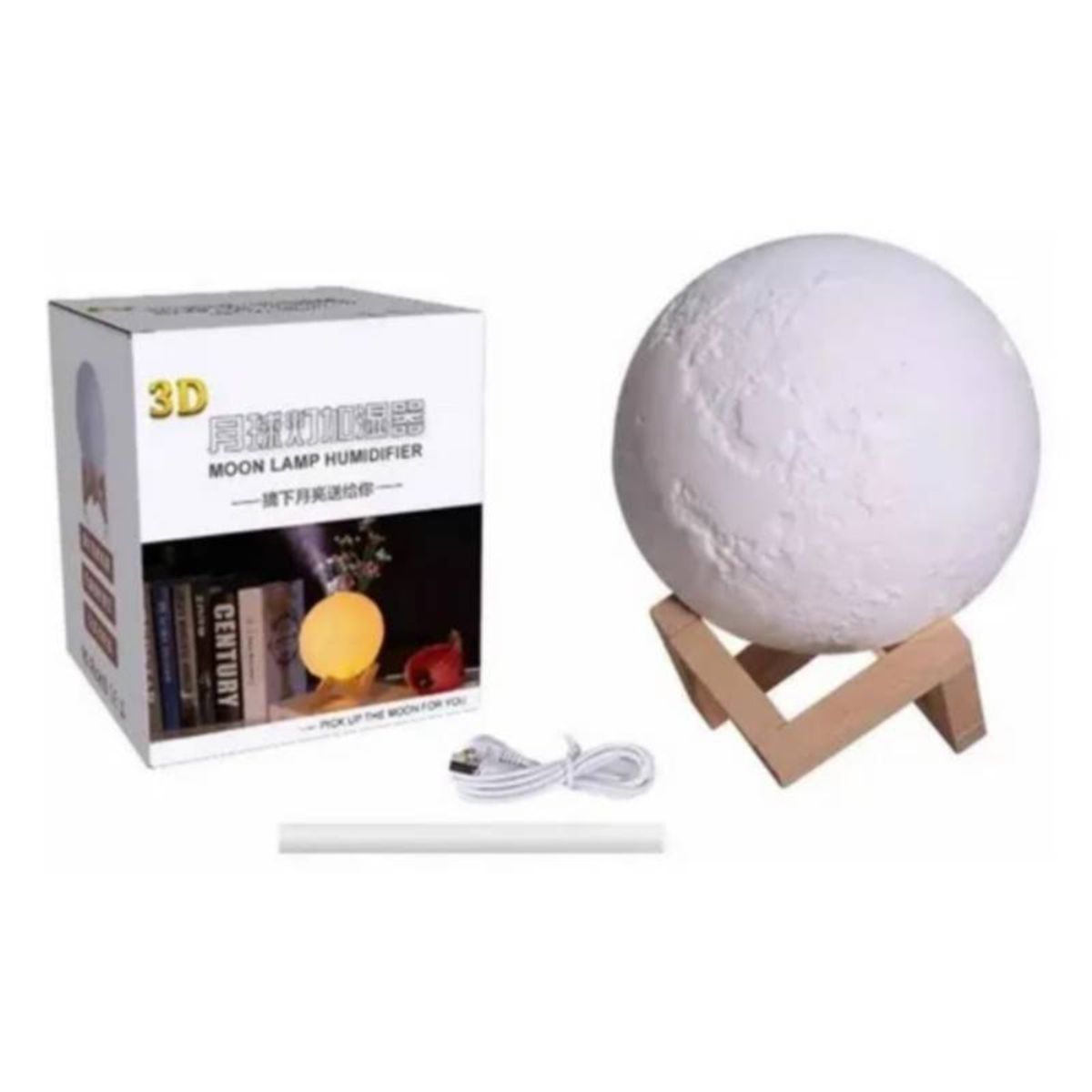 GENERICO - Humidificador Difusor Aromaterapia Lampara Led RGB Luna