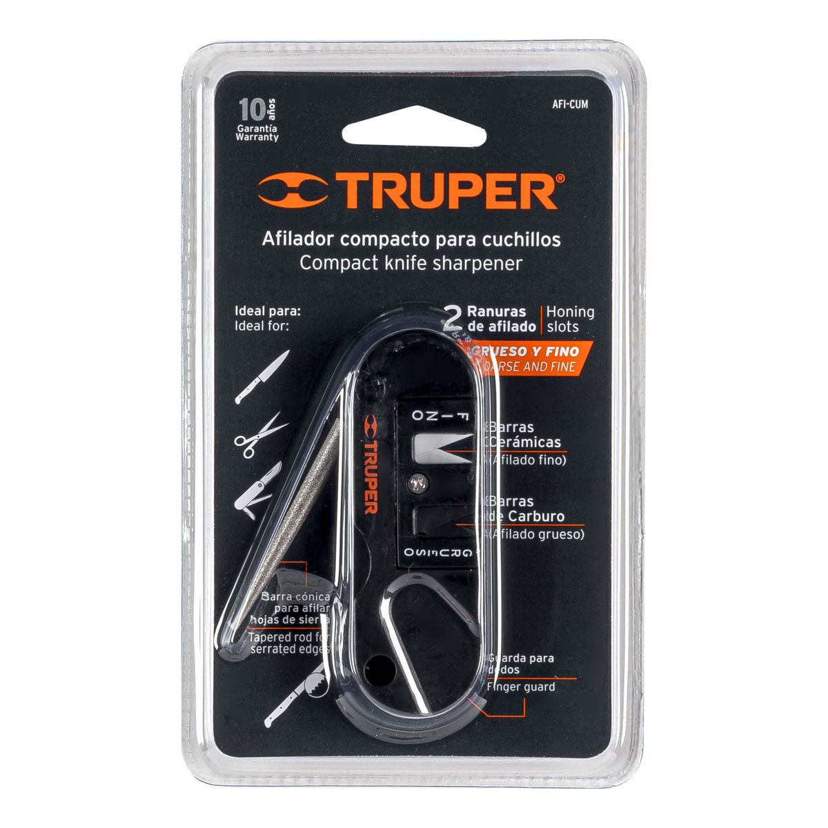 Truper - Afilador de Cuchillos para Cocina Portatil Truper