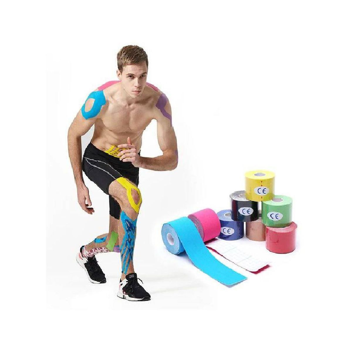 GENERICO - Cinta Kinesiologica Vendaje Neuromuscular  Deportivo 5 m x 5cm