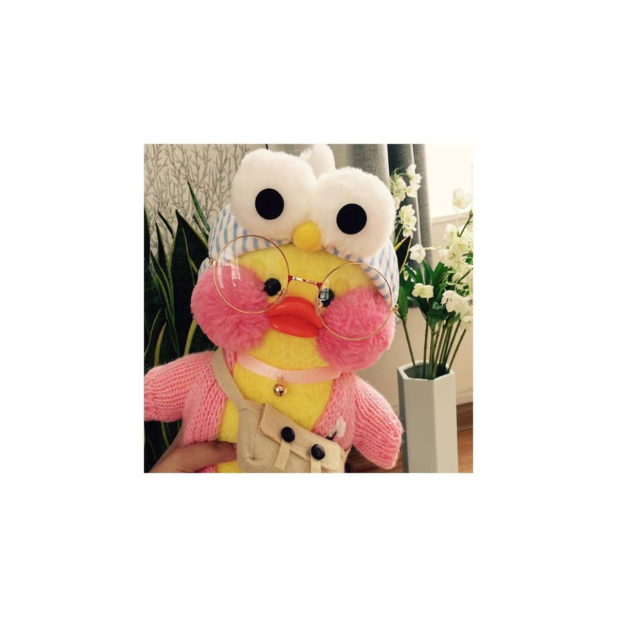 GENERICO - Pato de peluche kawaii de 30cm pato lalafanfan muñeco peluche suave