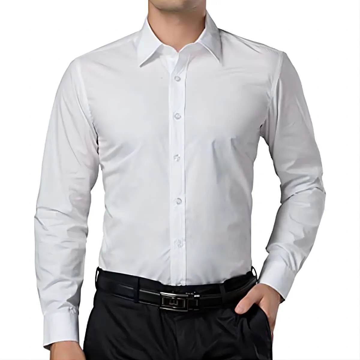 BAALATHKKO5 - Camisa Casual Formal Ajuste Perfecto Slim Fit Strech
