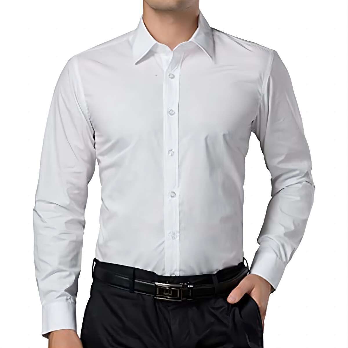 BAALATHKKO5 - Camisa Casual Formal Ajuste Perfecto Slim Fit Strech