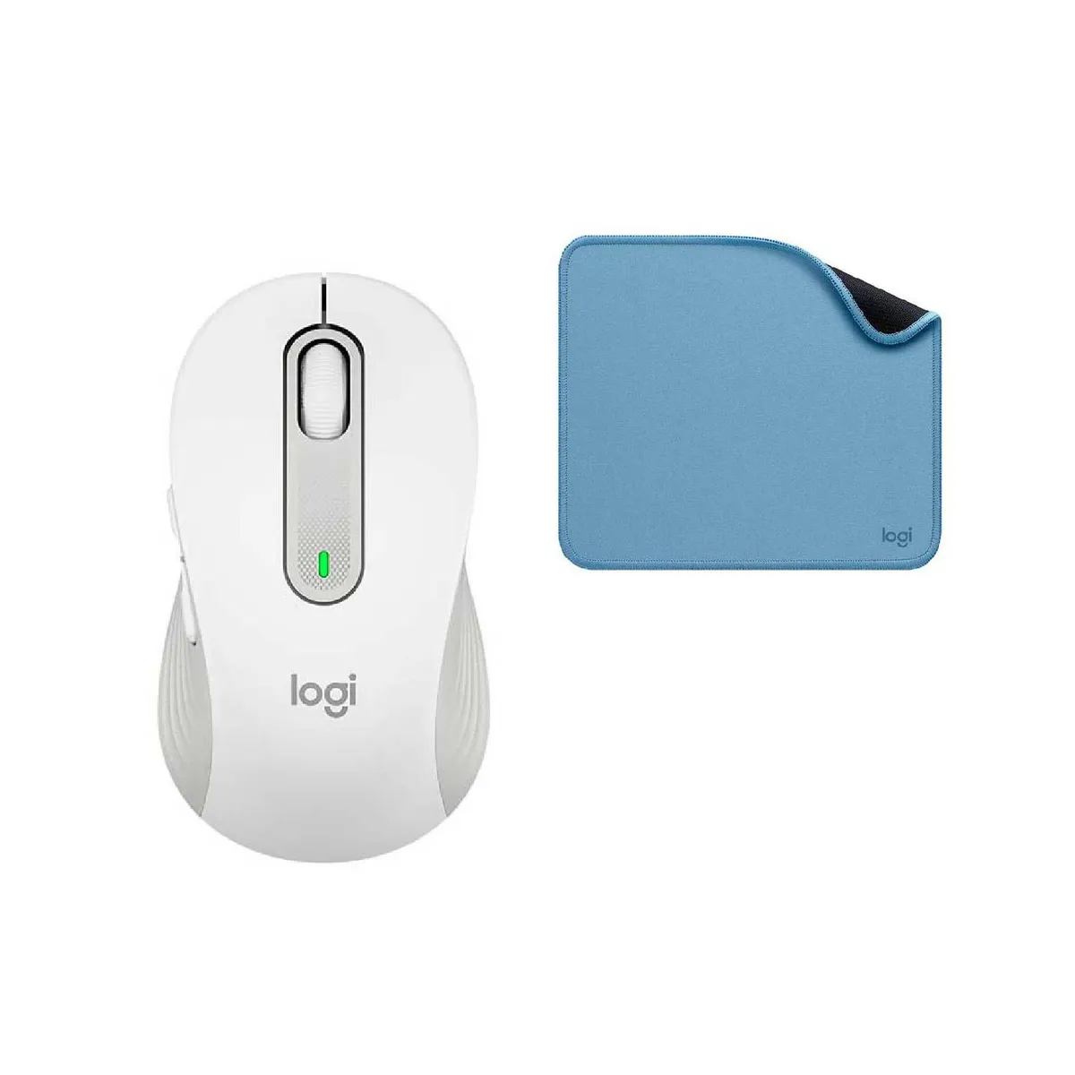 LOGITECH - Mouse Logitech Signature M650 Blanco Pad Mouse Antisalpicaduras Blue