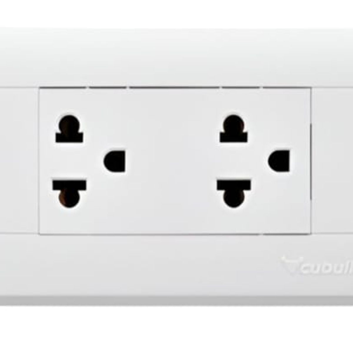 CUBULL - TOMACORRIENTE DOBLE  CON  LINEA TIERRA  CUBULL PACK POR 10 UNID