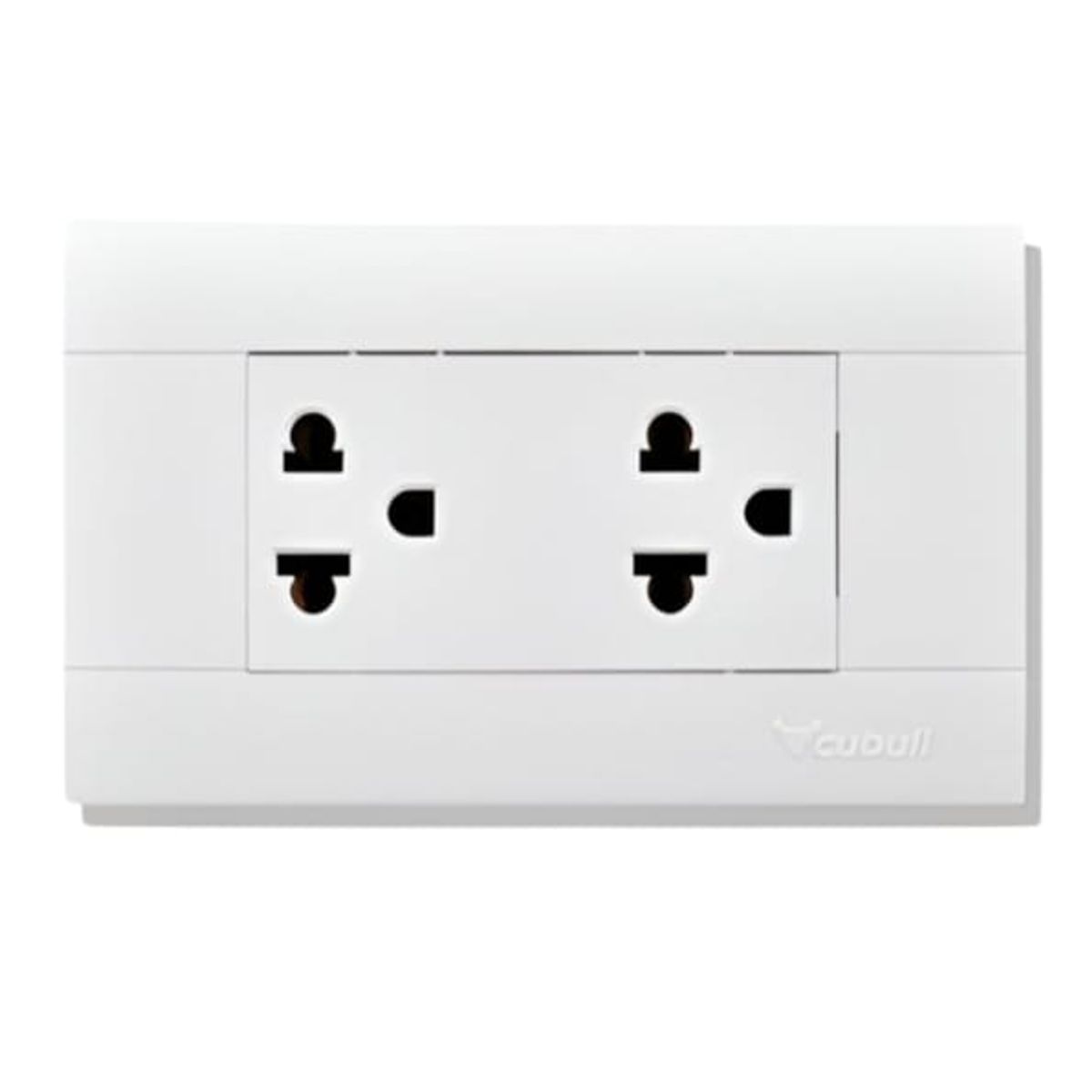 CUBULL - TOMACORRIENTE DOBLE  CON  LINEA TIERRA  CUBULL PACK POR 10 UNID