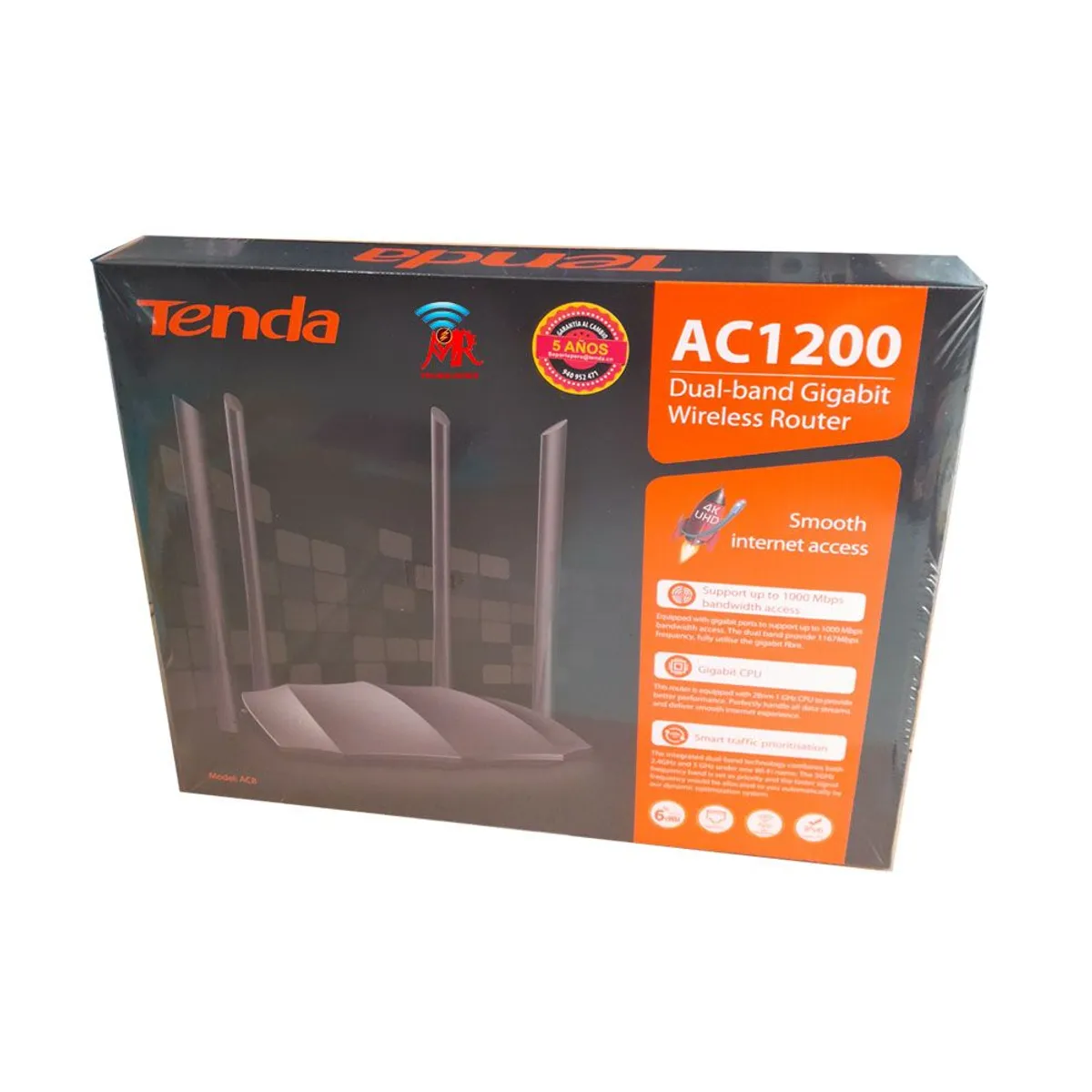 TENDA - ROUTER TENDA AC8 DUAL BANDA GIGABIT AC1200