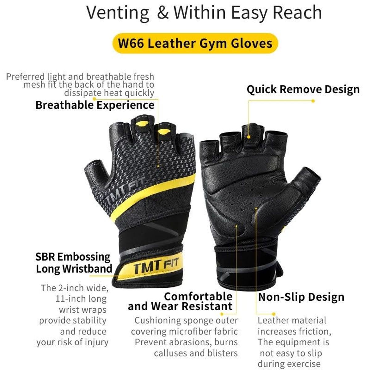 TMT - Guantes Para Gimnasio Levantamiento de Pesas -TMT_.