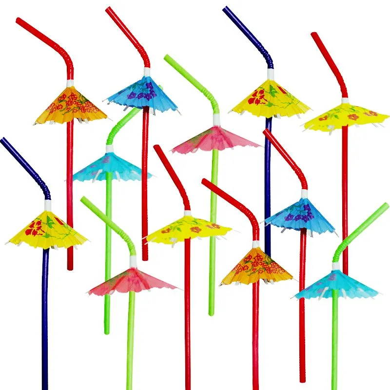 GENERICO - Sorbetes Forma Paraguas ( 50 Unds) descartable