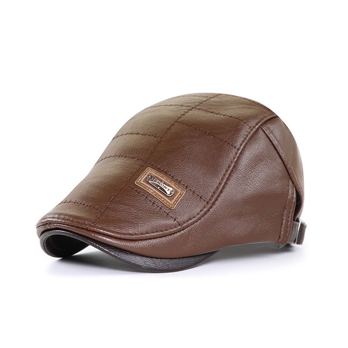 KAST PE - Boina gorra Cuero PU Modelo ZLEEVO Correa regulable - 59 cm