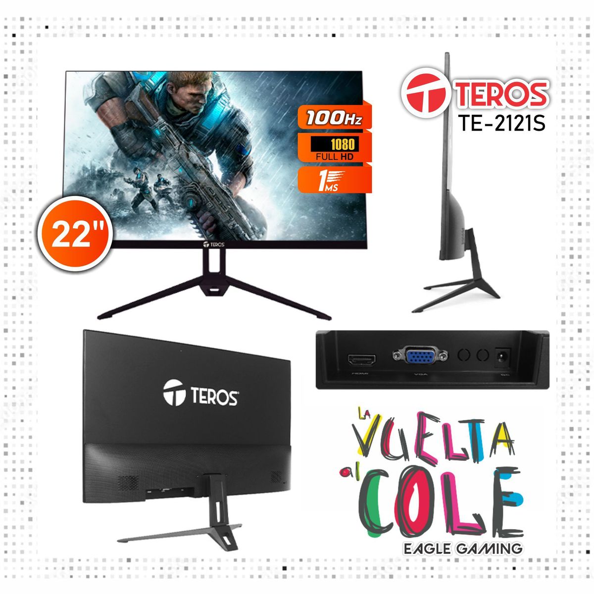 INTEL - Computadora PC Intel Core i3 2DA GEN RAM 8GB SSD 500GB Monitor 22 FHD