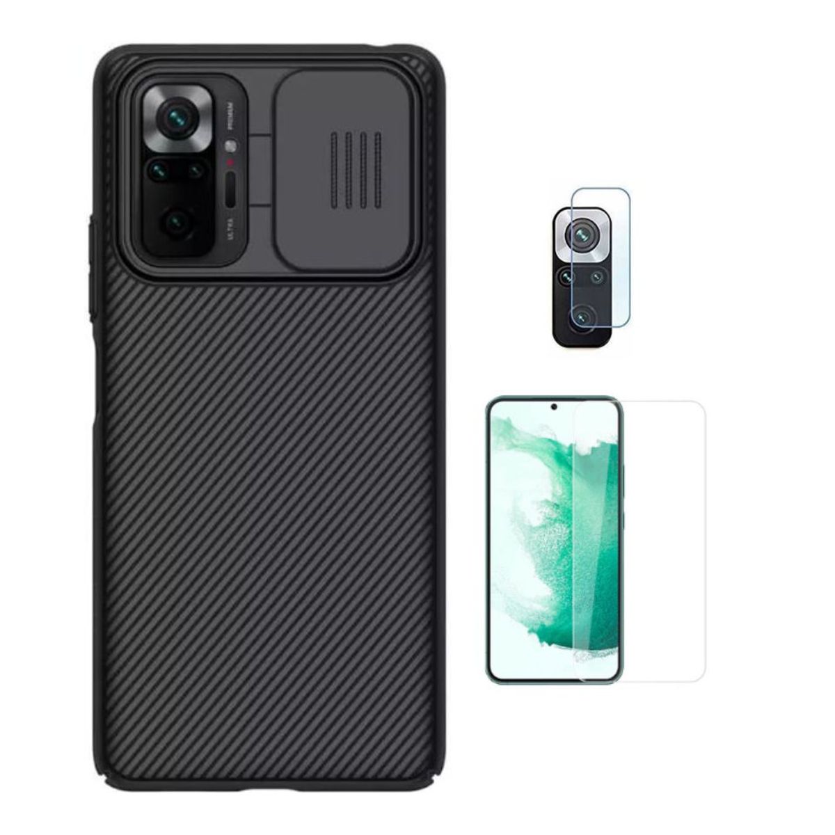 NILLKIN - CASE NILLKIN XIAOMI REDMI NOTE 10 PRO 4G CON VIDRIOS