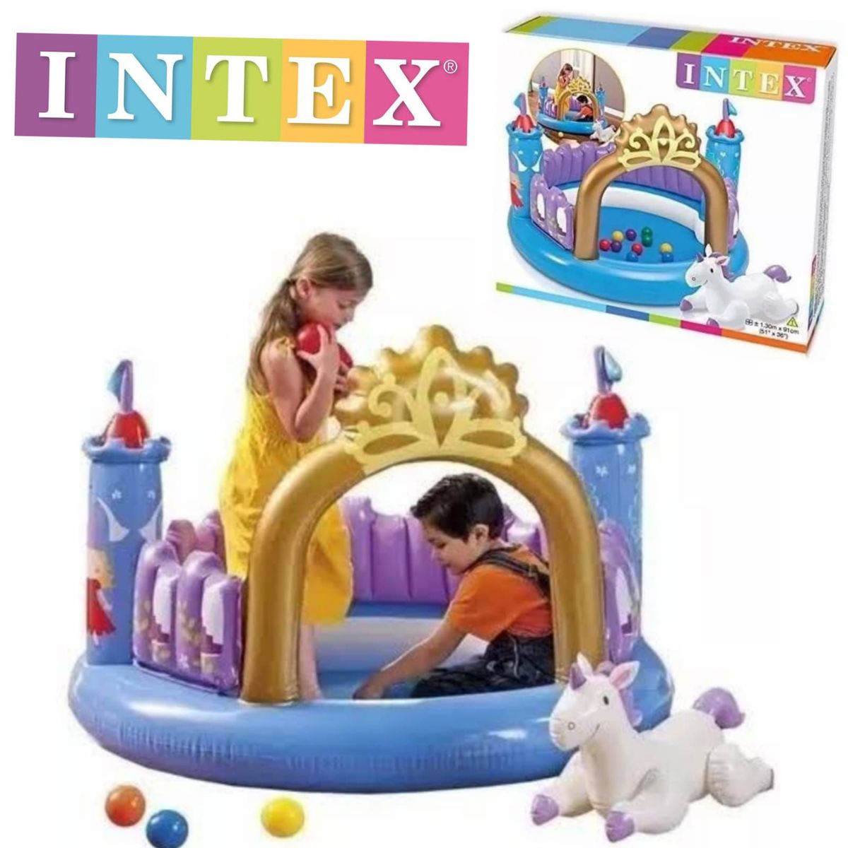 GENERICO - Centro de juegos hinchable Castillo mágico MORADO