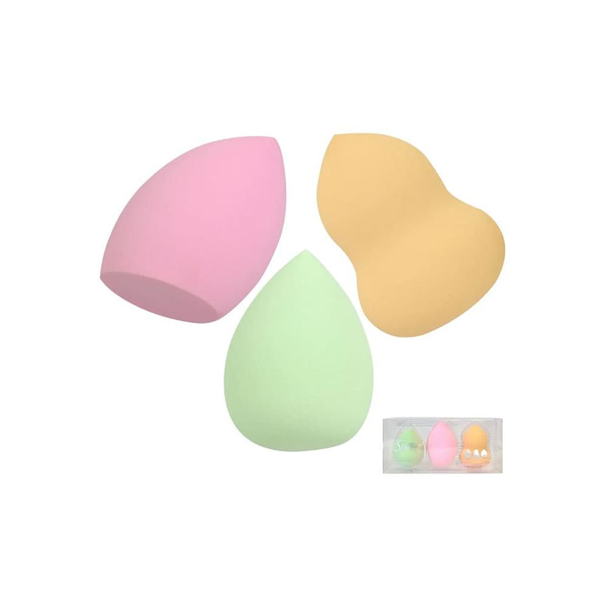 SATINE - Esponja Difuminadora de Maquillaje Beauty Blender-3unid SATINE