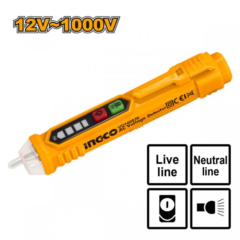 INGCO TOOLS - Detector de voltaje sin contacto 12v-1000v Ingco