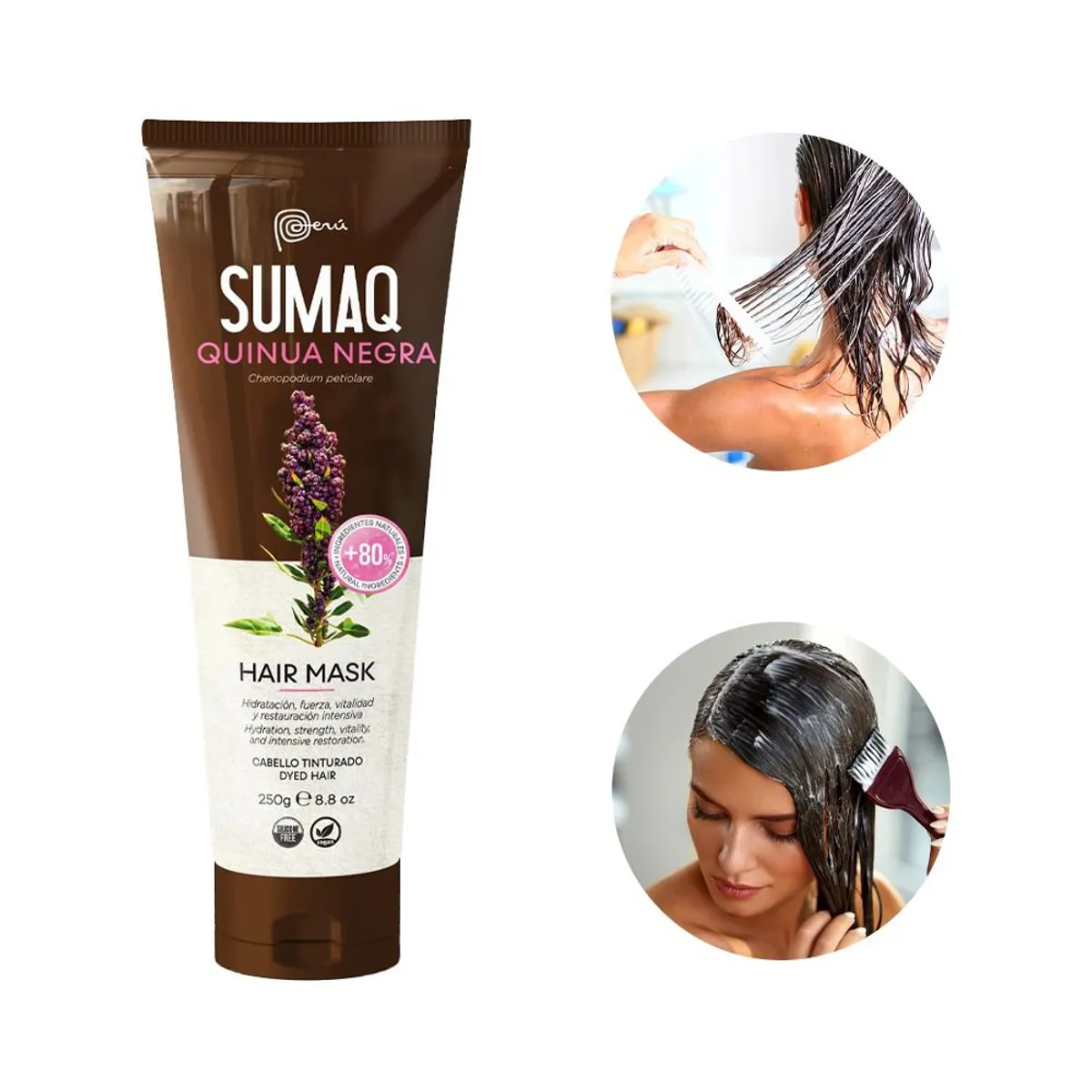 SUMAQ - Pack Shampoo Acondicionador y Máscara Quinua Negra