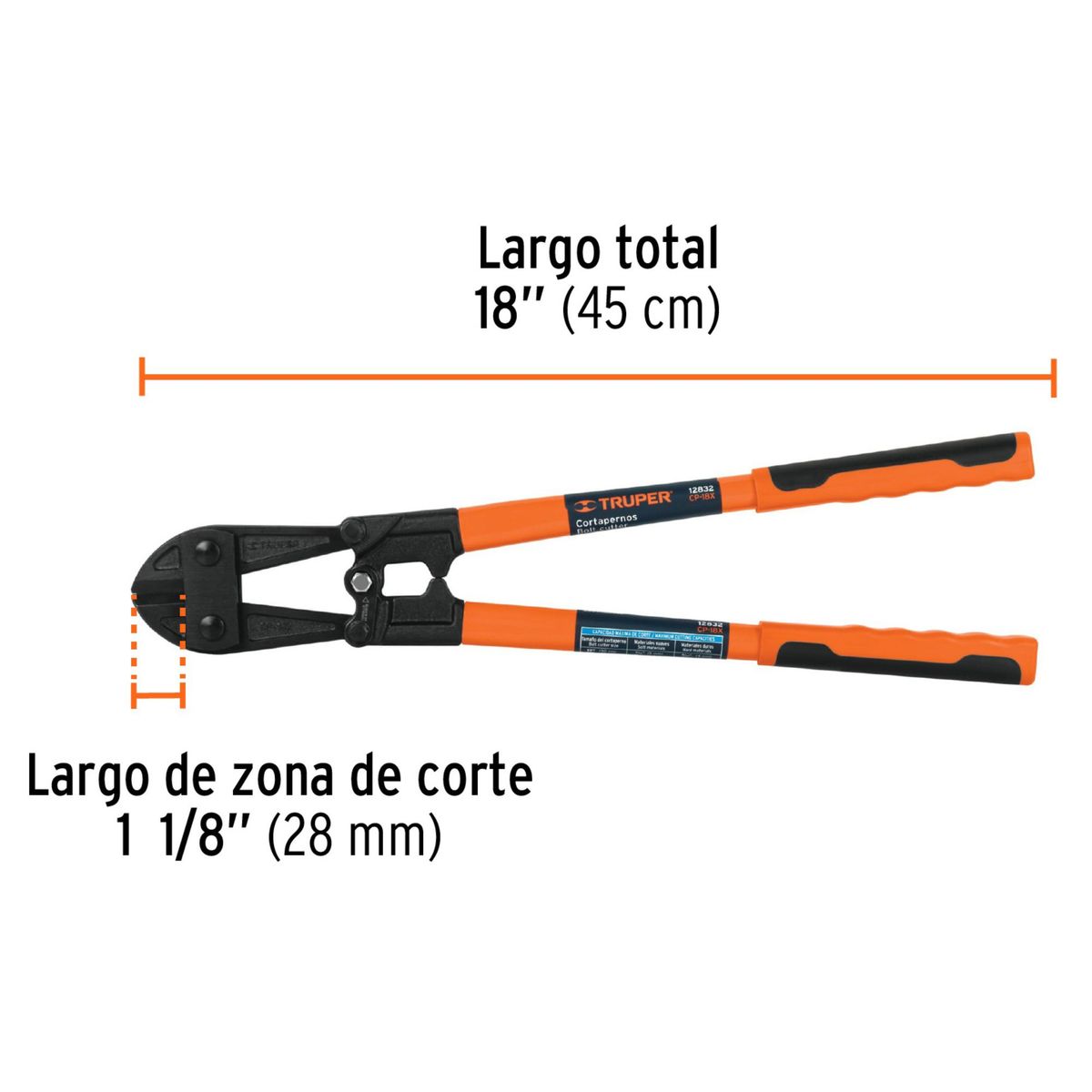 TRUPER - Cizalla profesional 18 pulgadas ,Truper